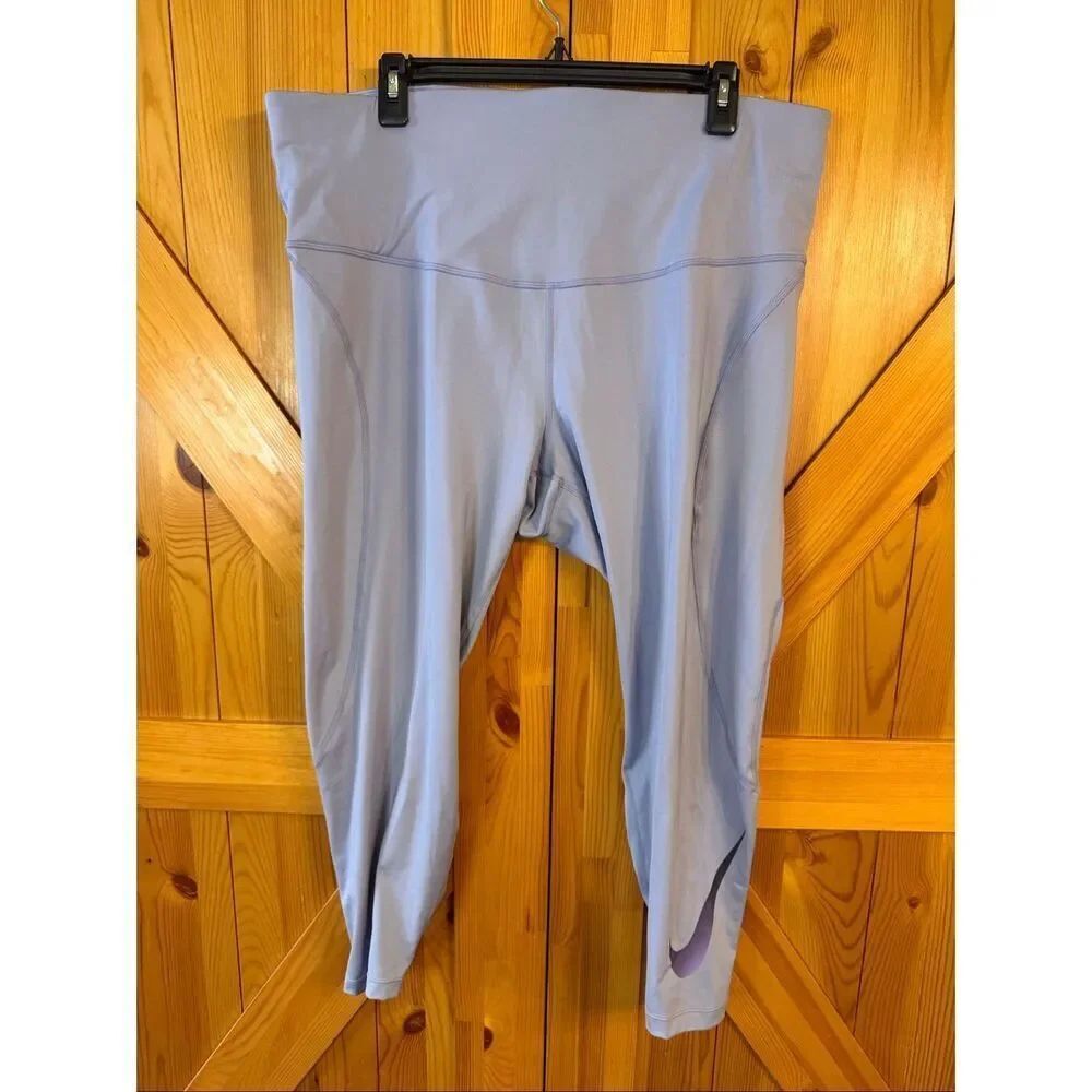 Nike Fast Women’s Purple 7/8 Dri Fit Leggings Pockets NWT READ Size 1X (7553)